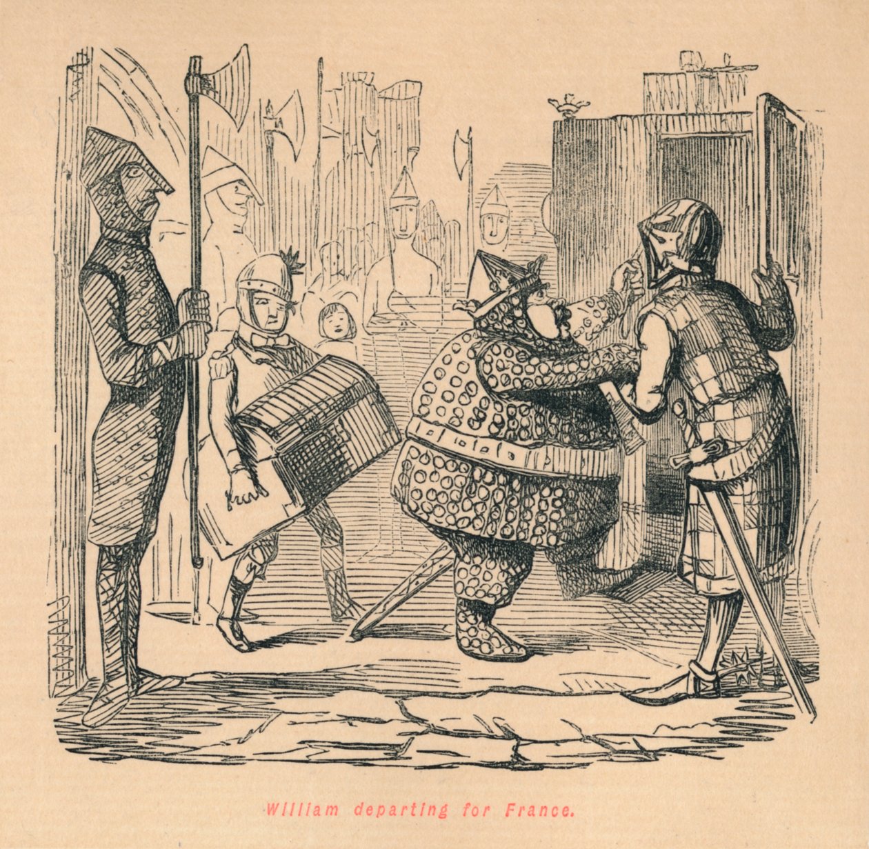 William dro til Frankrike, c1860, c1860 av John Leech