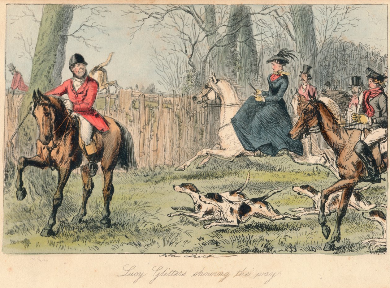 Lucy Glitters viser vei, 1865. Artister: John Leech, Hablot Knight Browne. av John Leech and Hablot Knight Browne