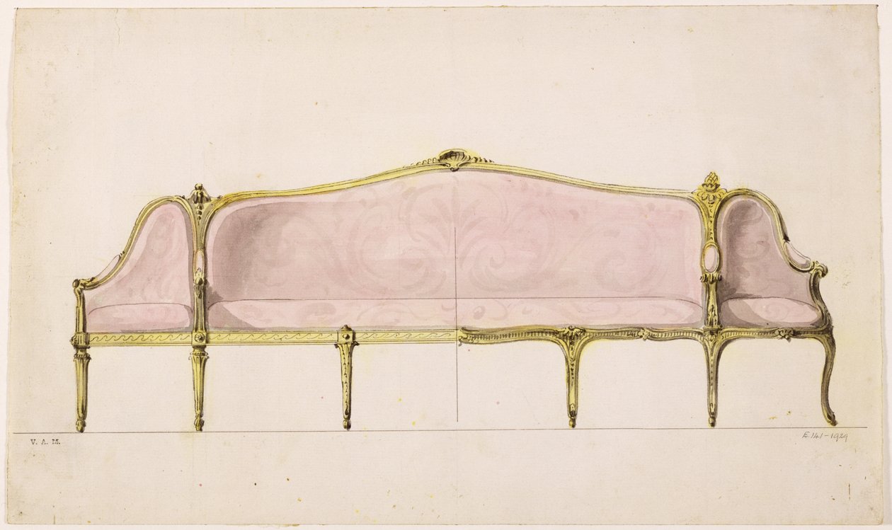 Design for en sofa av John Linnell