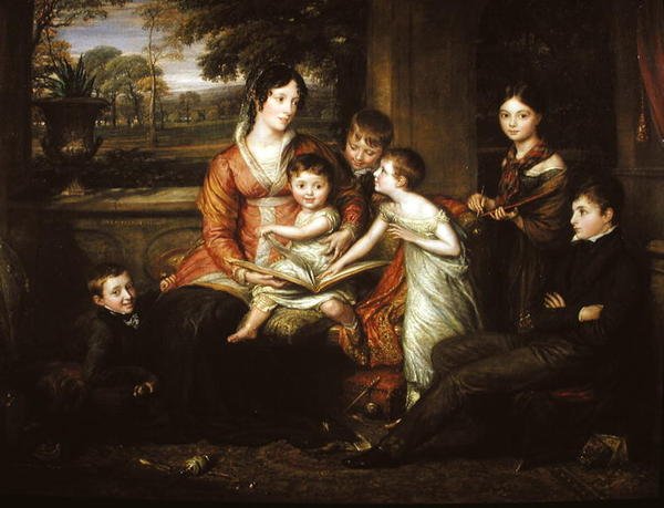 Lady Torrens og hennes familie, 1820 av John Linnell