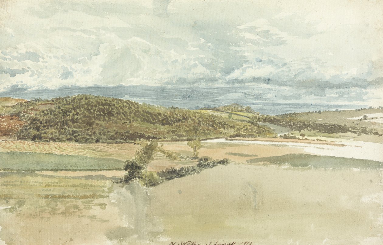 Landskap i Nord-Wales av John Linnell