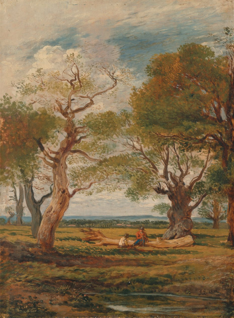 Landskap med figurer av John Linnell