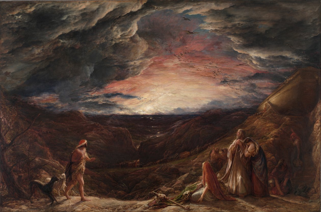 Noah: Syndflodens kveld, 1848 av John Linnell