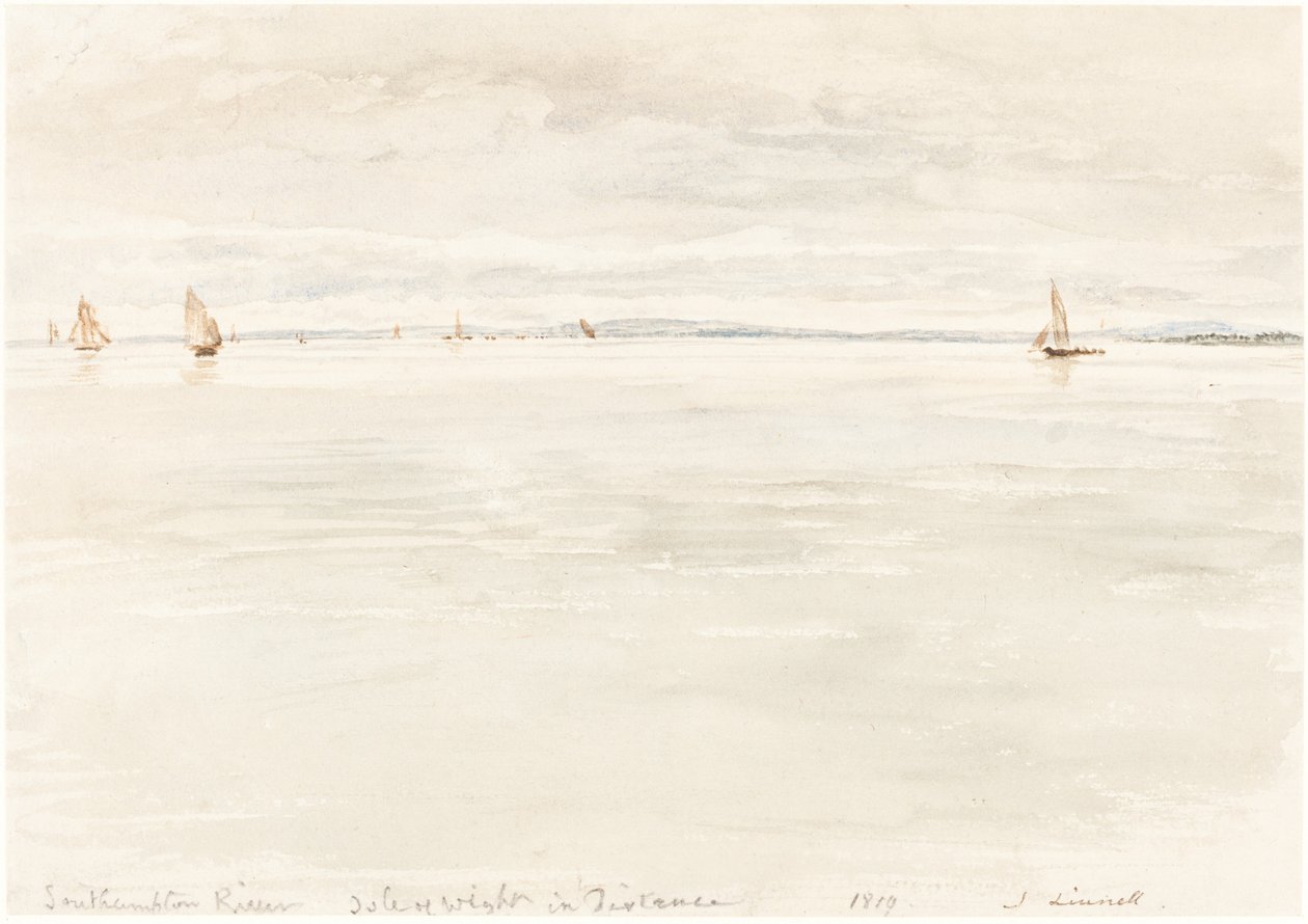 Seilbåter på Southampton River av John Linnell