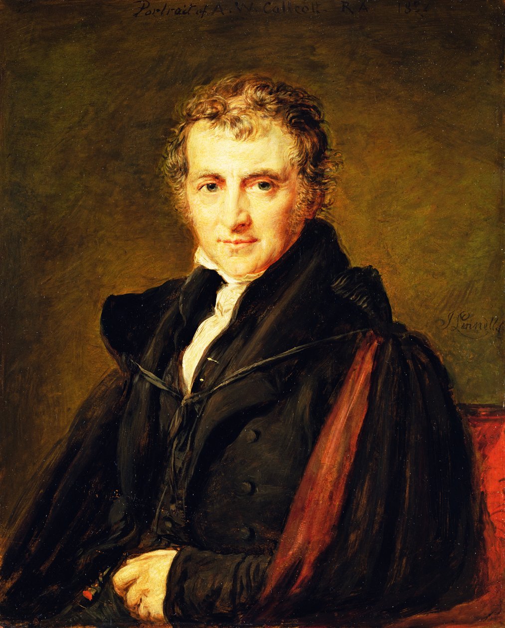 Sir Augustus Wall Callcott (1799-1844) 1847 (olje på panel) av John Linnell