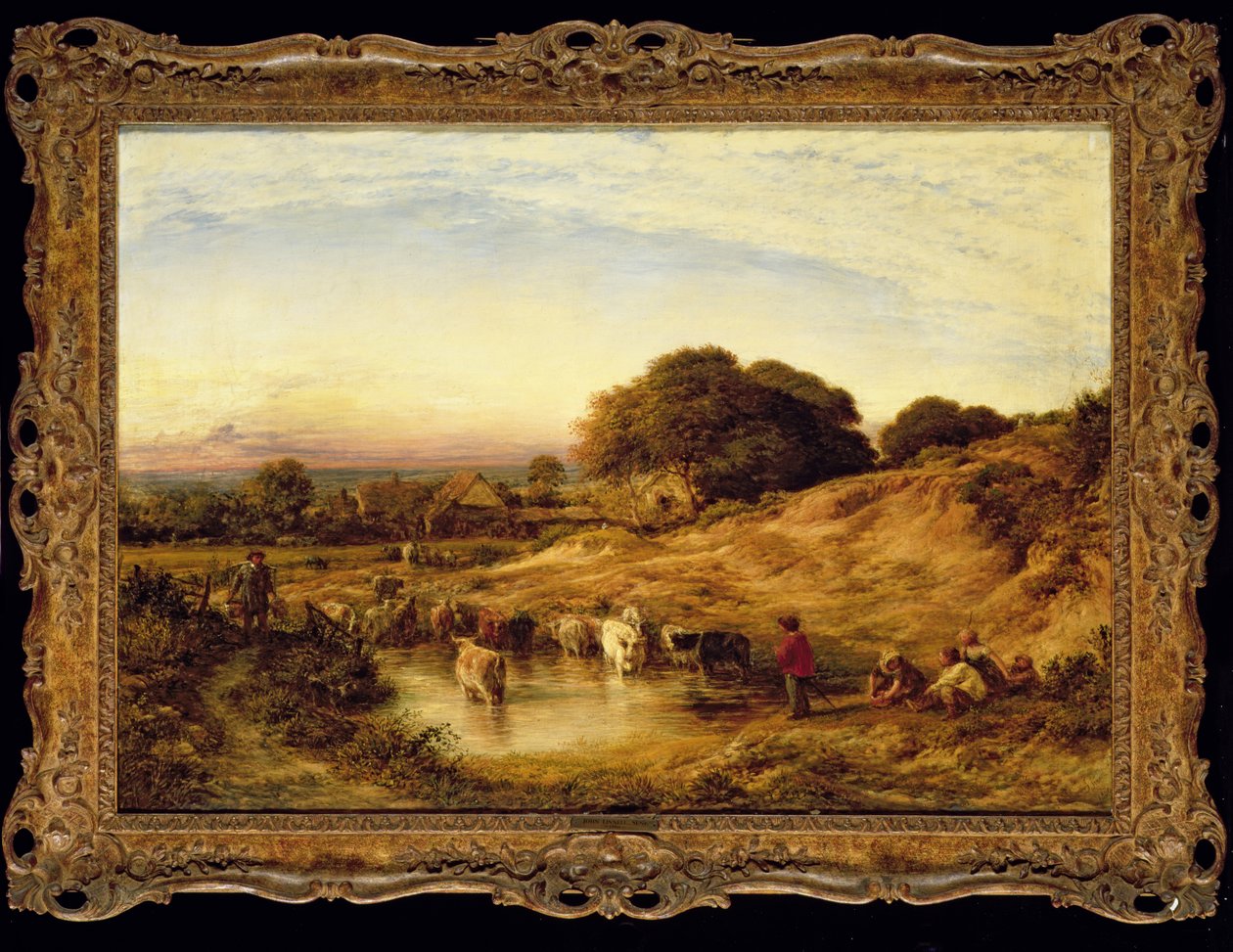 Solnedgang, 1860 av John Linnell