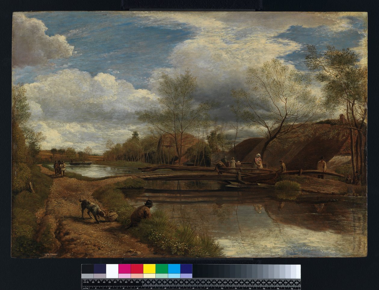 The River Kennet, nær Newbury, 1815 (olje på lerret lagt på panel) av John Linnell