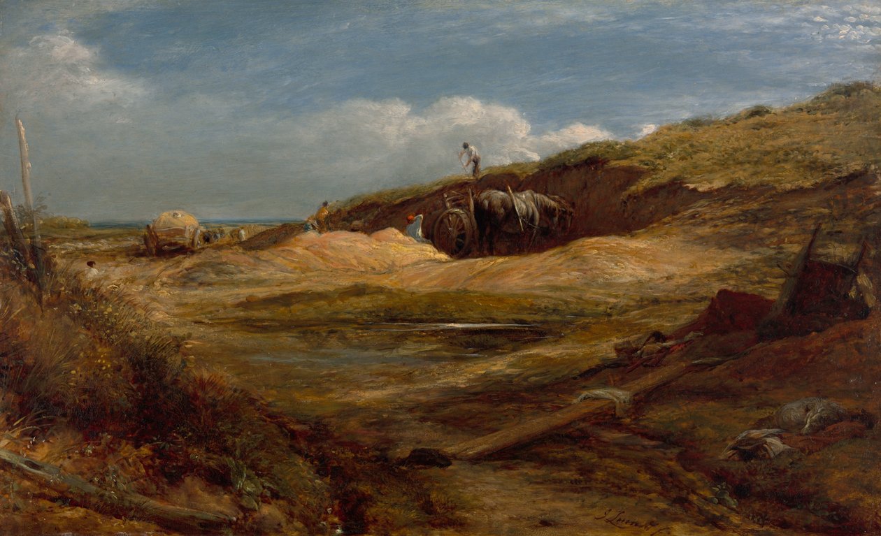 Sandgropene, Hampstead Heath av John Linnell