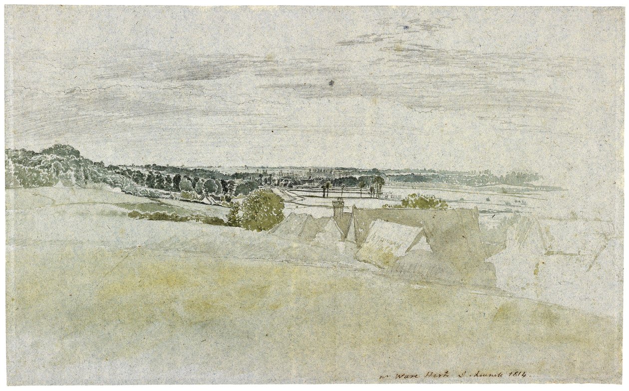Utsikt over Amwell Hill, nær Ware, i Hertfordshire, 1814. Av John Linnell av John Linnell