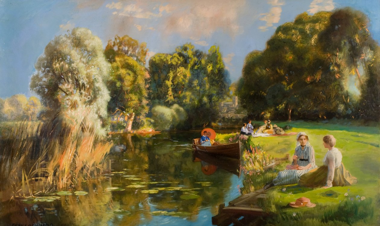 En sommerferie (olje på lerret) av John Lochhead