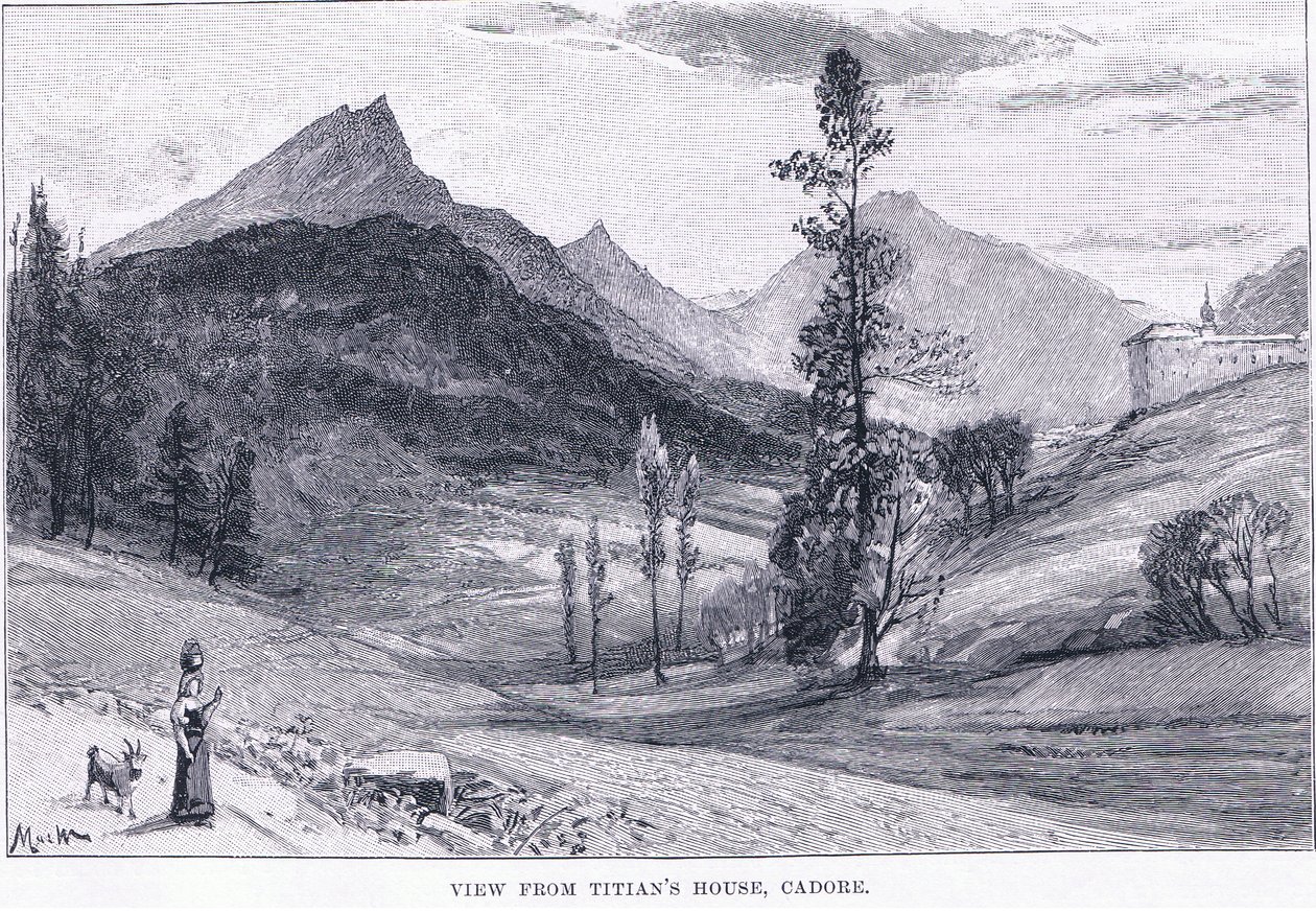 Utsikt fra Titians hus, fra The Magazine of Art 1893, Cassell and Company av John MacWhirter