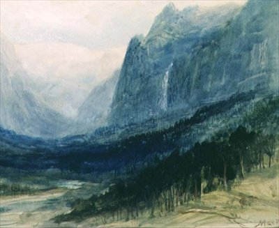 Yosemite Valley, California (akvarell og gouache) av John MacWhirter