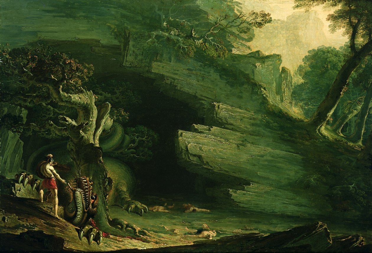 Cadmus og dragen av John Martin