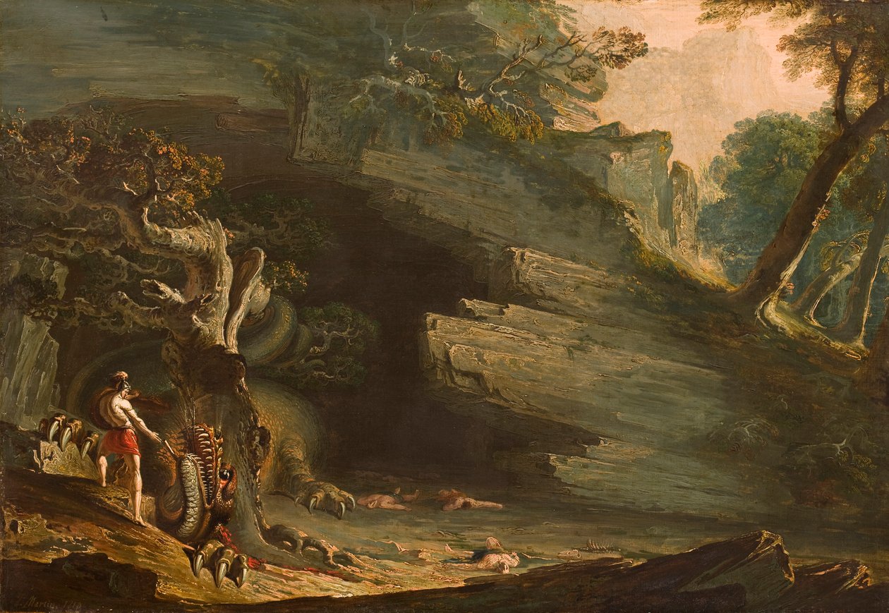 Cadmus og dragen av John Martin
