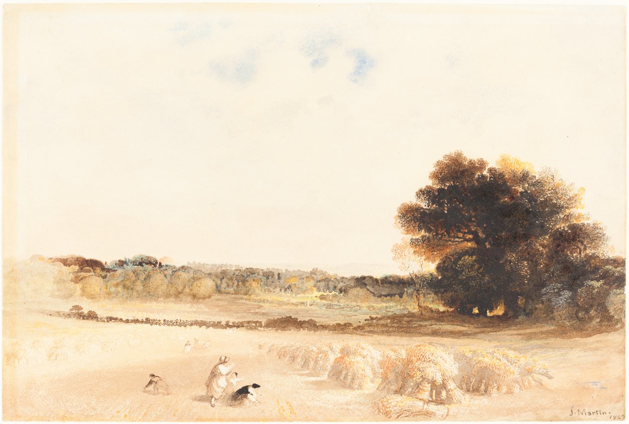 Gleaners in the Wheat Field av John Martin