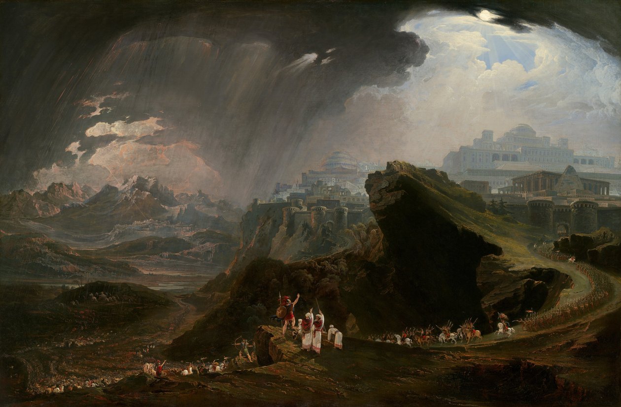 Joshua befaler solen å stå stille over Gibeon av John Martin