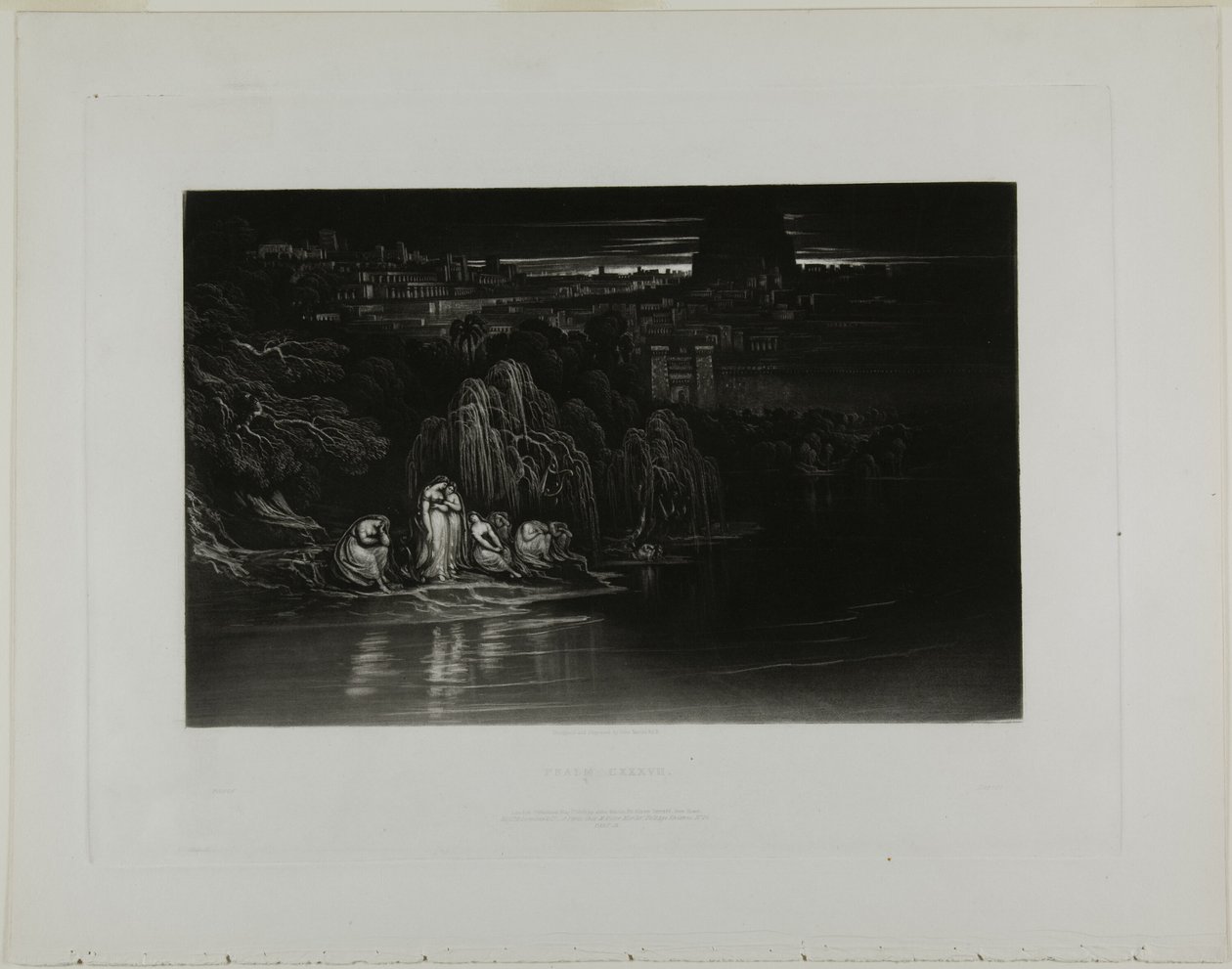 Salme CXXXVII, fra Illustrasjoner av Bibelen av John Martin