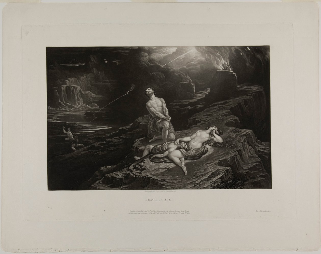 Abels død, fra illustrasjoner av Bibelen av John Martin