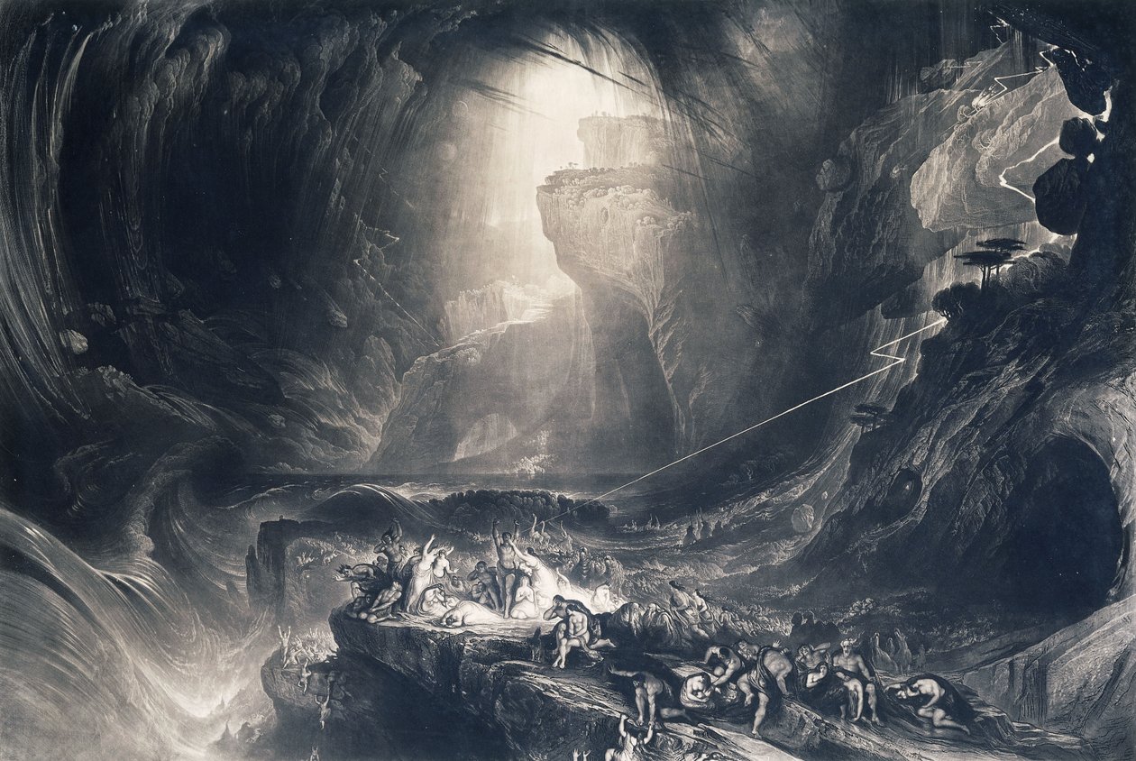 Syndfloden, 1828 av John Martin