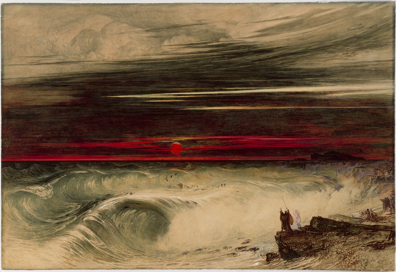 Ødeleggelsen av faraos hær av John Martin