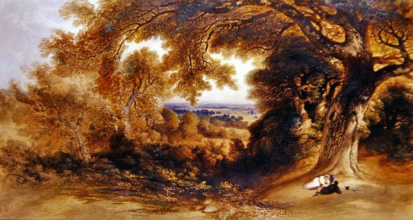 Utsikt nær Pembroke Lodge, Richmond Park av John Martin