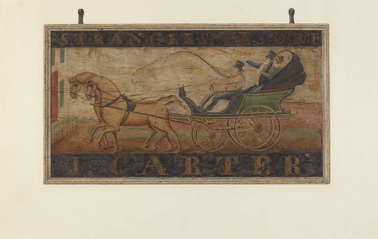 Inn-skilt: J. Carter verso, 1940. av John Matulis