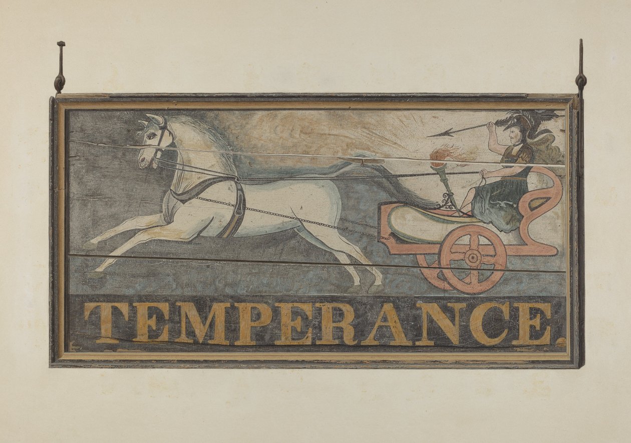 Tavernaskilt: Temperance, ca. 1940. av John Matulis