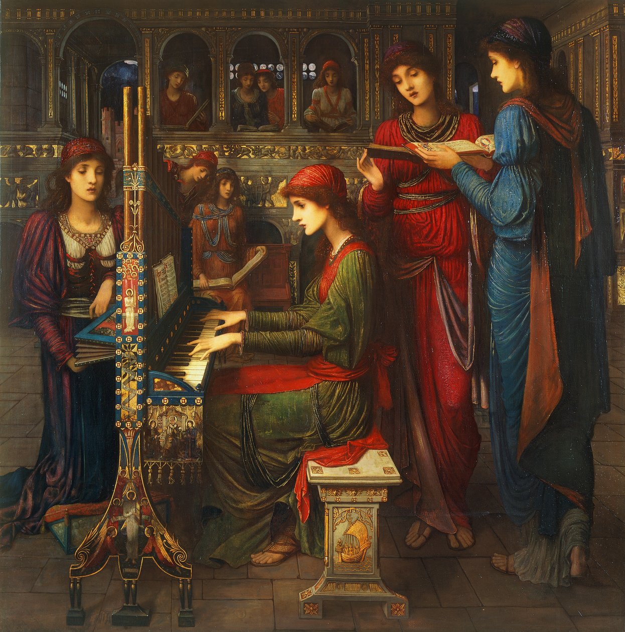 Evensong, St Cecilia av John Melhuish Strudwick