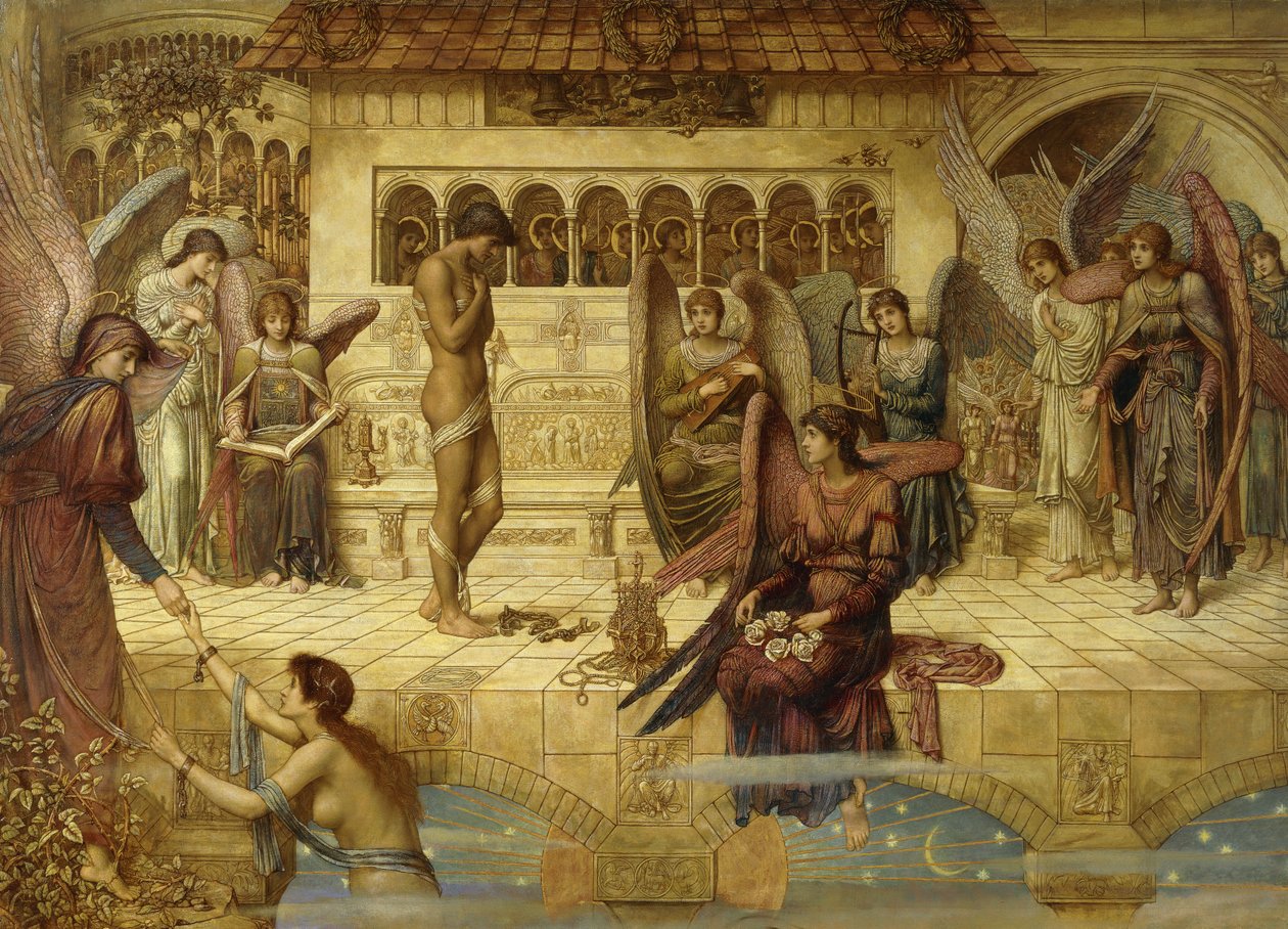 Voldene til Guds hus av John Melhuish Strudwick