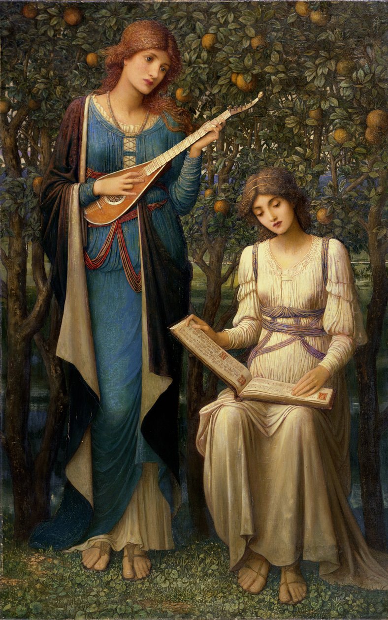 When Apples were Golden and Songs were Sweet but Summer had Passed Away, ca. 1906 (olje på lerret) av John Melhuish Strudwick