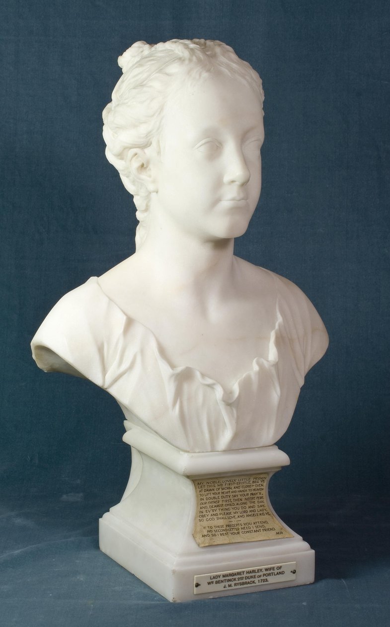 Byste av Margaret Cavendish, senere hertuginne av Portland, ca. 1723 (marmor) av John Michael Rysbrack