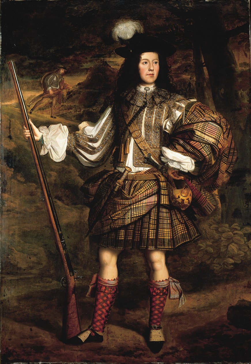 A Highland Chieftain: Portrett av Lord Mungo Murray av John Michael Wright