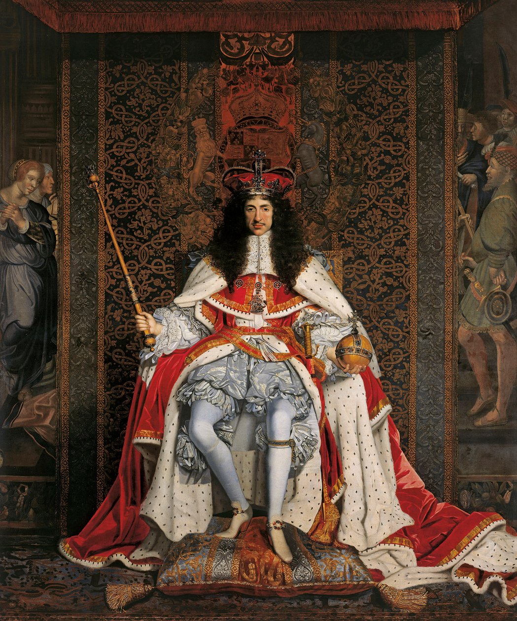 Portrett av Charles II av England 1630-1685, ca 1676. av John Michael Wright
