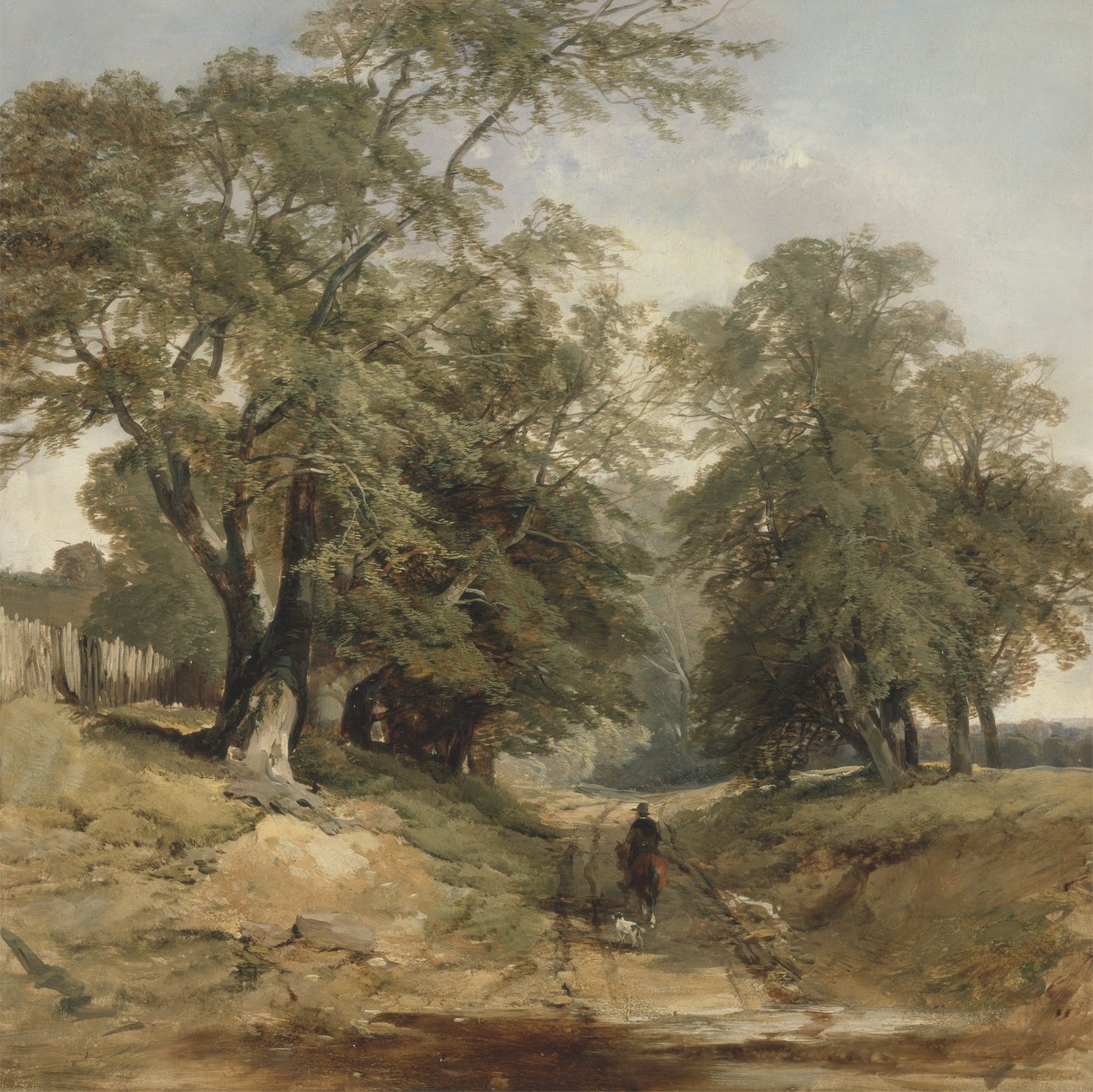 A Landscape with a Horseman, ca. 1850 (olje på lerret) av John Middleton