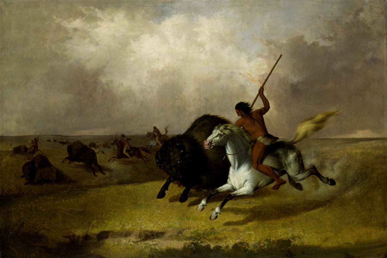 Buffalo Hunt on the Southwestern Prairies, 1845. av John Mix Stanley