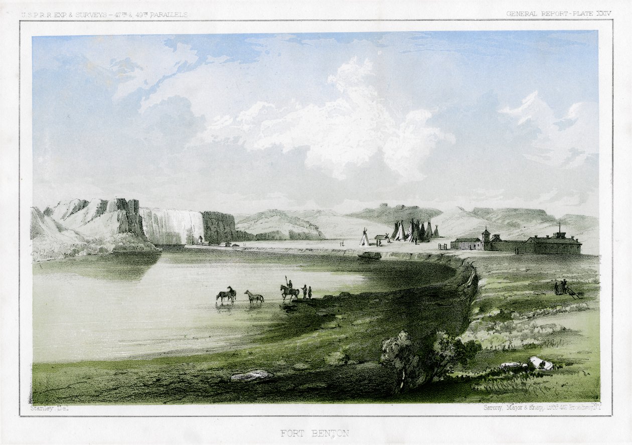 Fort Benton, Montana, USA, 1856 av John Mix Stanley