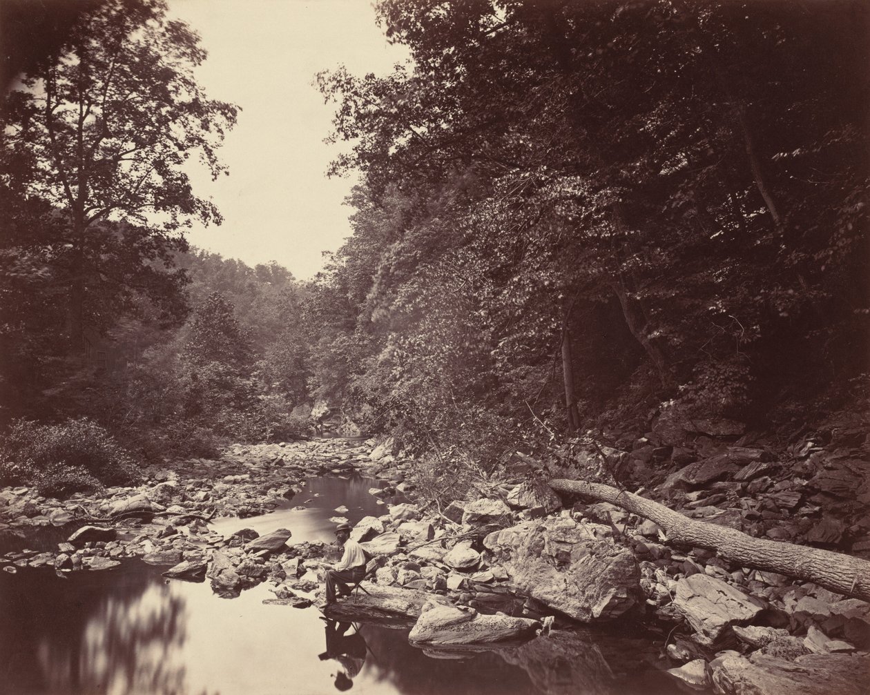 Wissahickon Creek nær Philadelphia av John Moran
