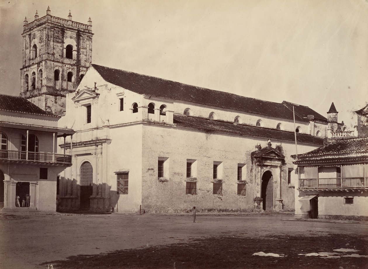 Tropisk landskap, katedralen, Cartagena, 1871. av John Moran