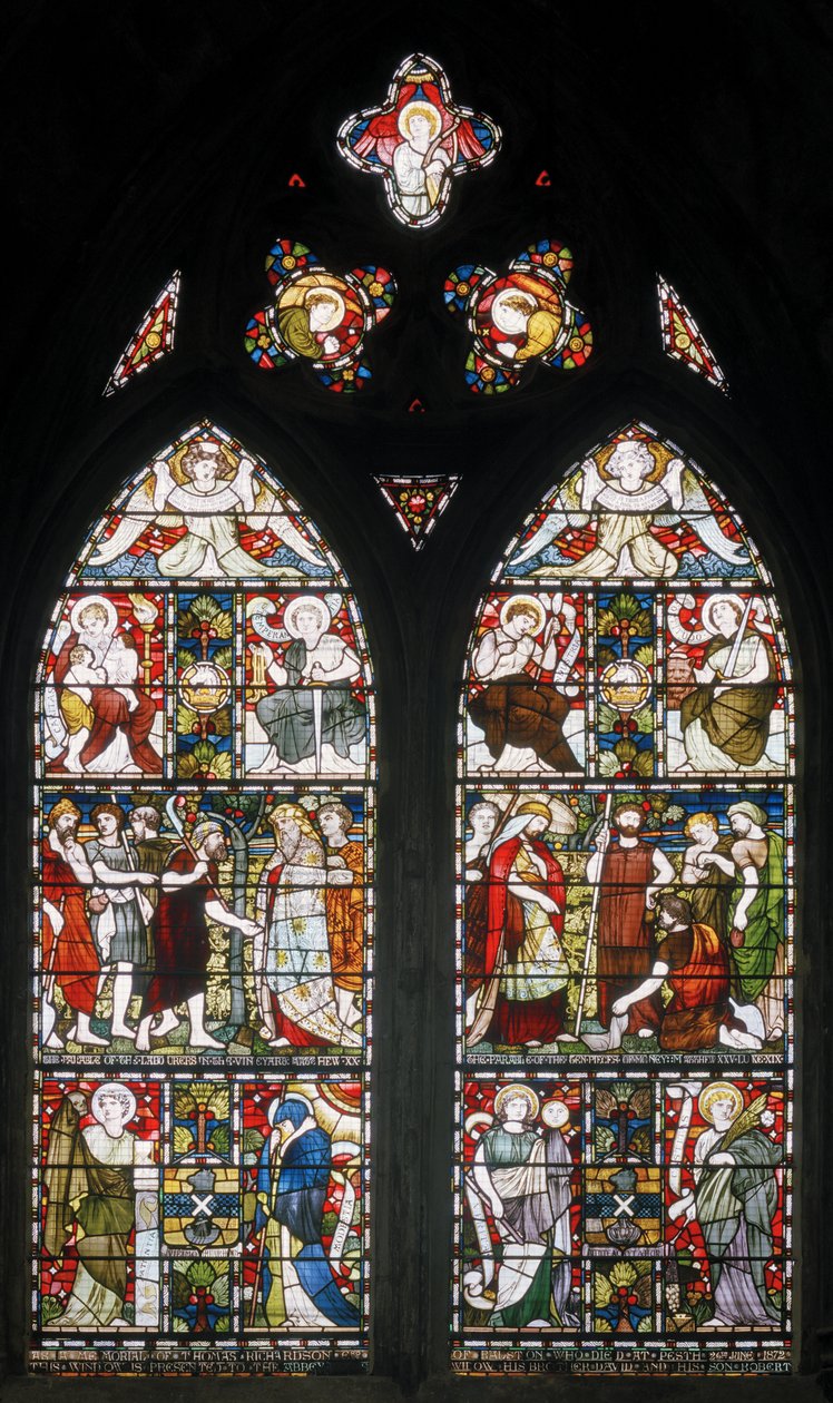 Paisley Abbey, Cottire & Co, tilskrevet John Moyr Smith, Temperence, Faith etc, 1873 av John Moyr attr.to Smith