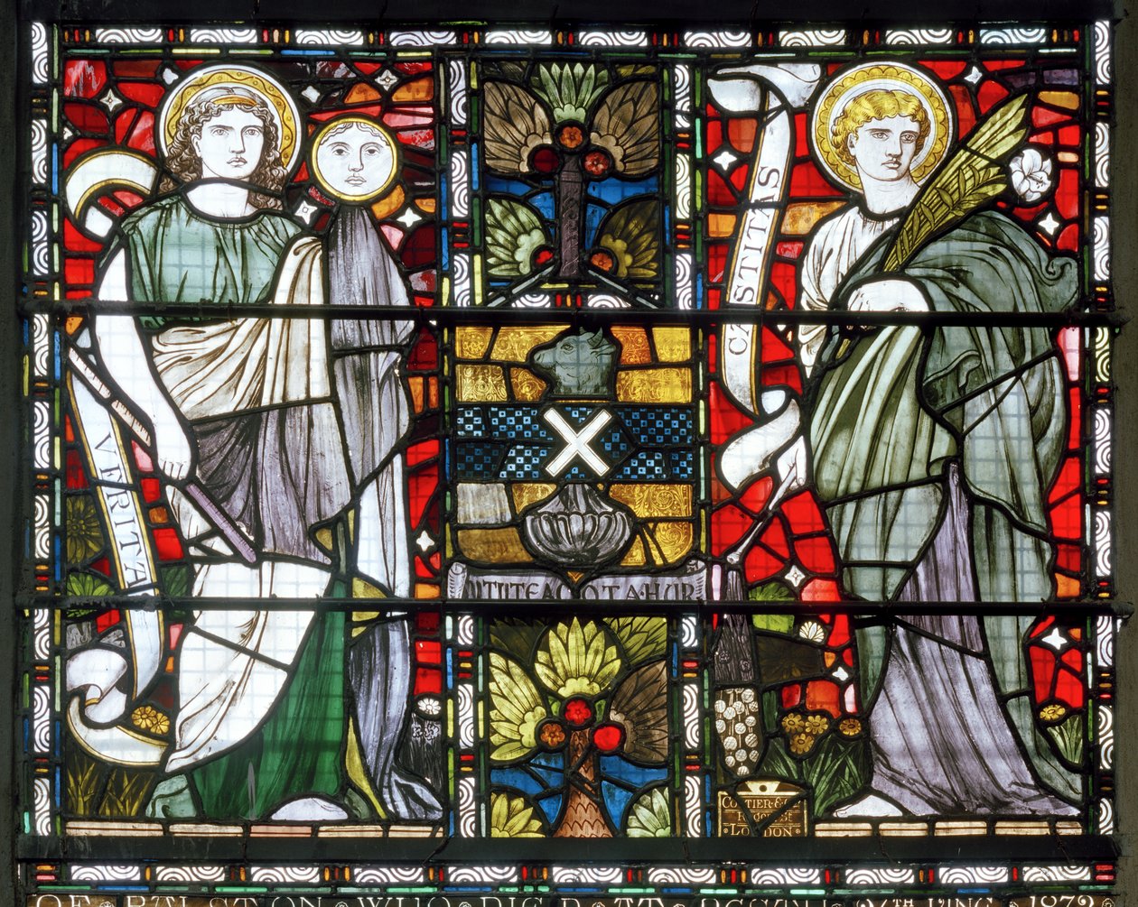 Paisley Abbey, Cottire & Co, tilskrevet John Moyr Smith, Truth & Chastity, 1873 av John Moyr attr.to Smith