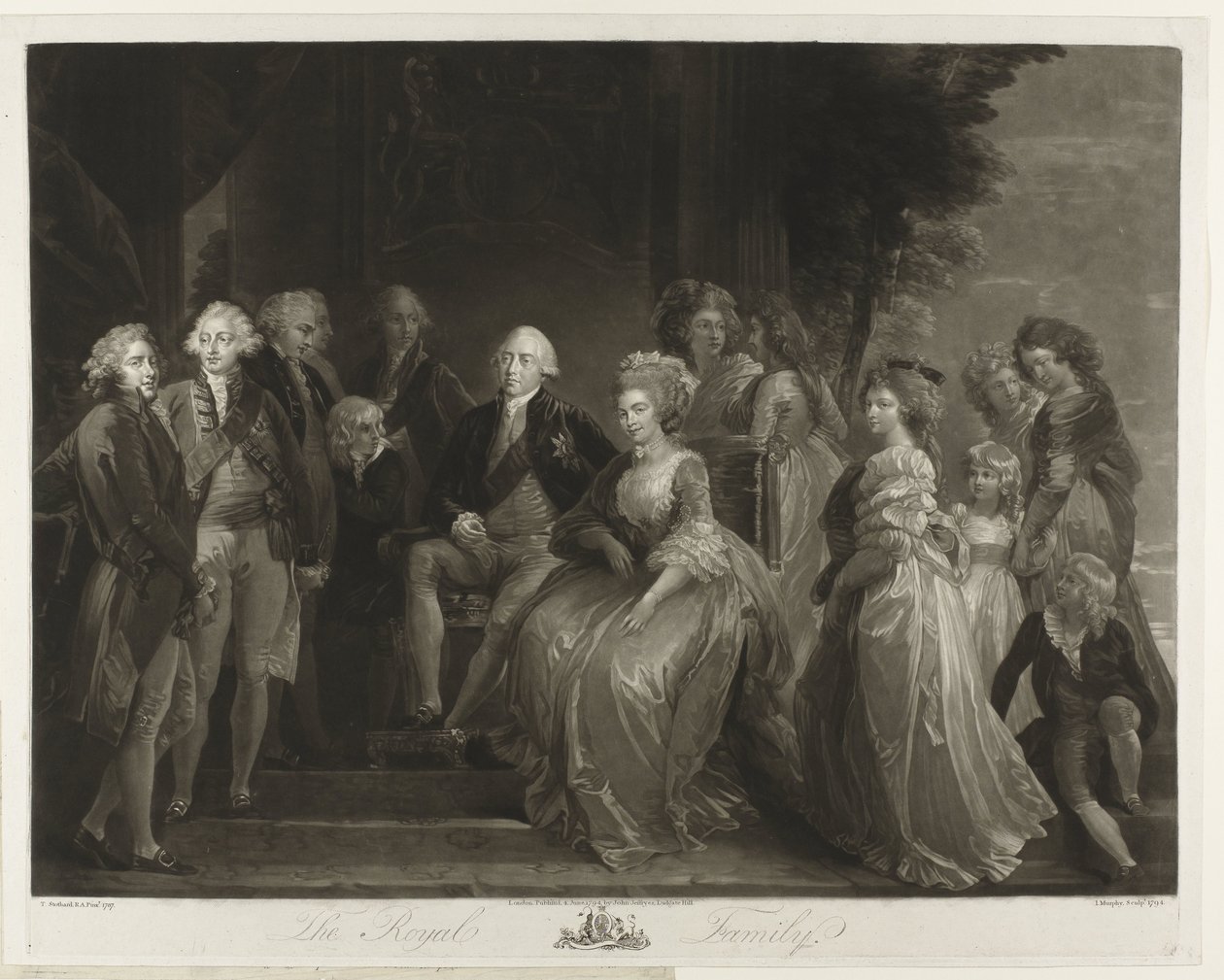 Portrett av kongefamilien i Storbritannia Kongefamilien (tittel på objekt) av John Murphy
