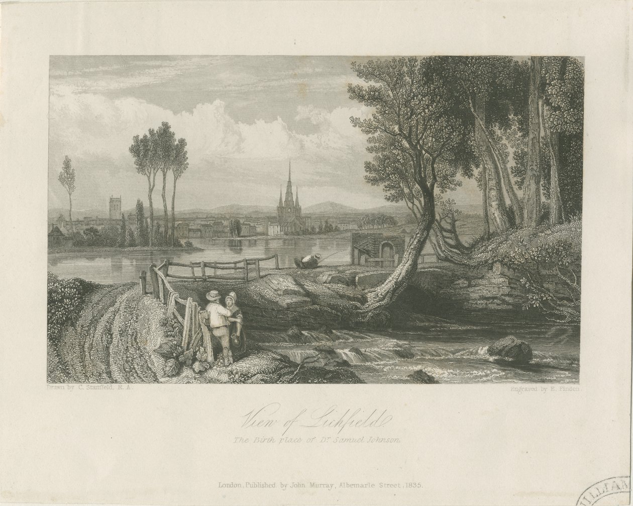 Lichfield - Eastview: stålgravering, og [c 1835] (trykk) av John Murray