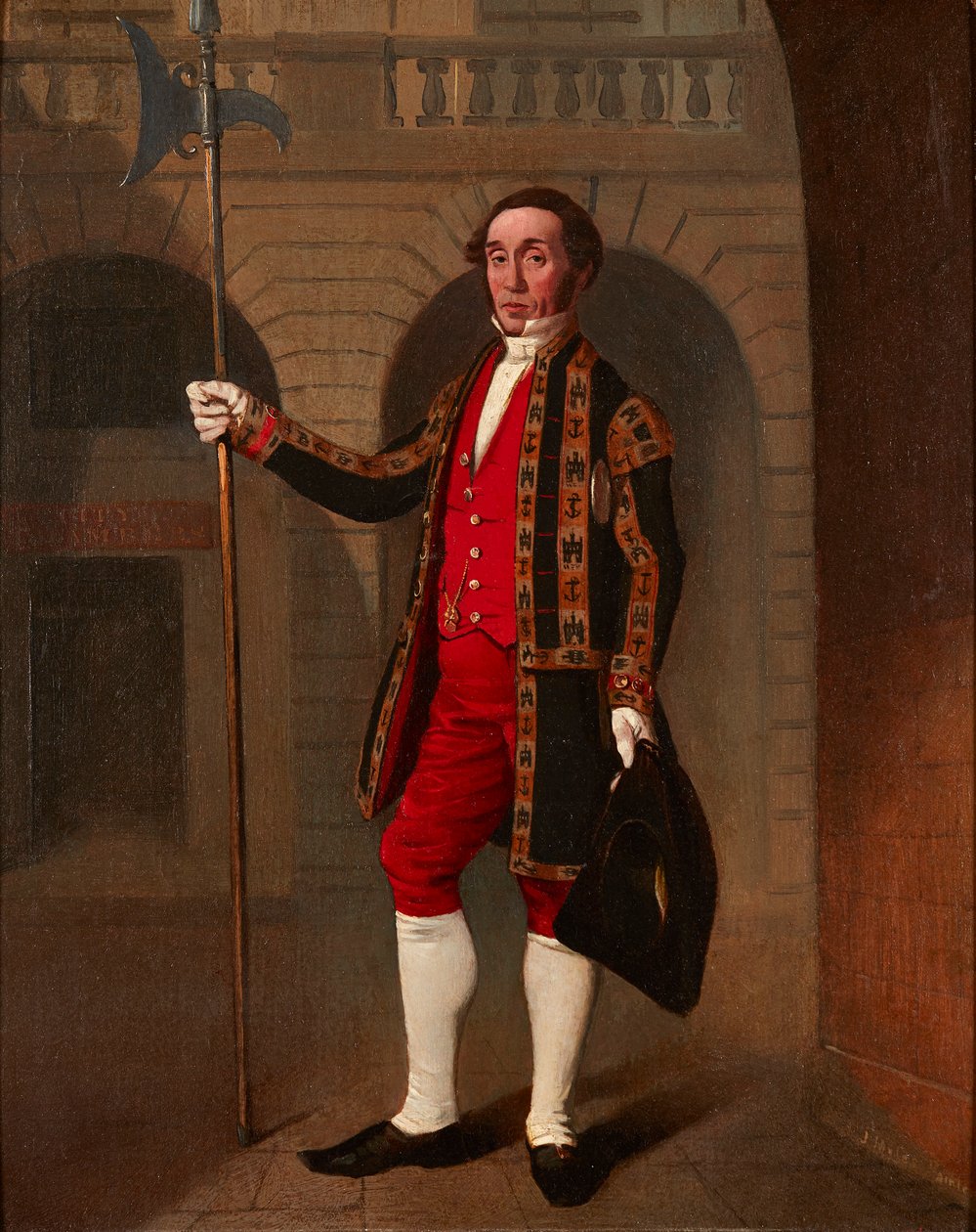 Portrett av en tjenestemann i Edinburgh (olje om bord) av John Myles