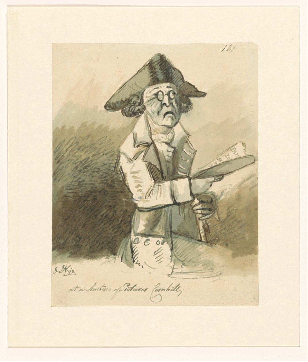 Mann på en maleriauksjon På en auksjon av bilder Cornhill (tittel på objekt) av John Nixon (signed by artist)