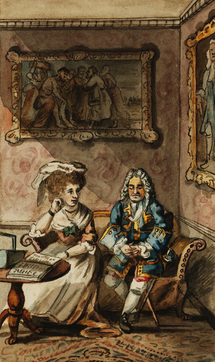 Et sett med tolv illustrasjoner til Tristram Shandy, av John Nixon