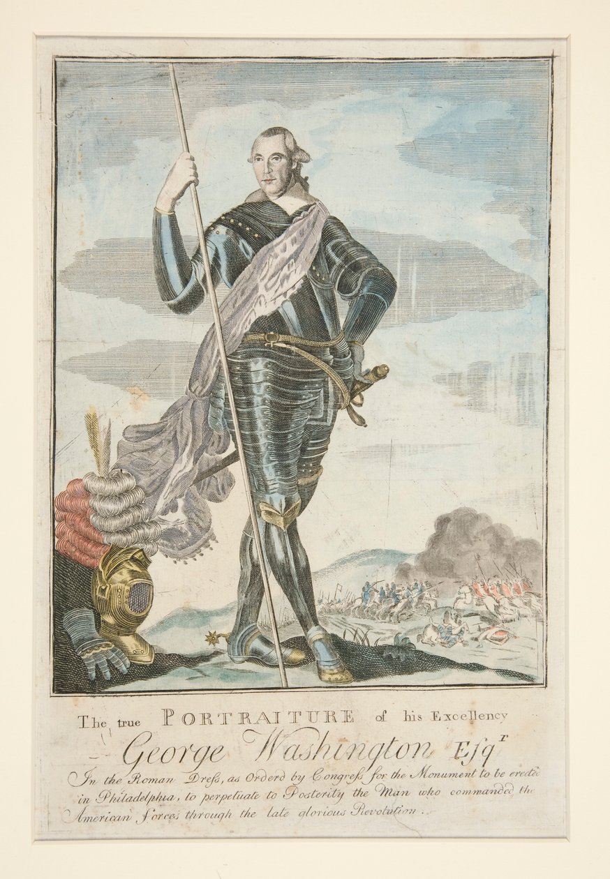 Det sanne portrett av hans eksellens George Washington Esqr. i den romerske kjolen av John Norman