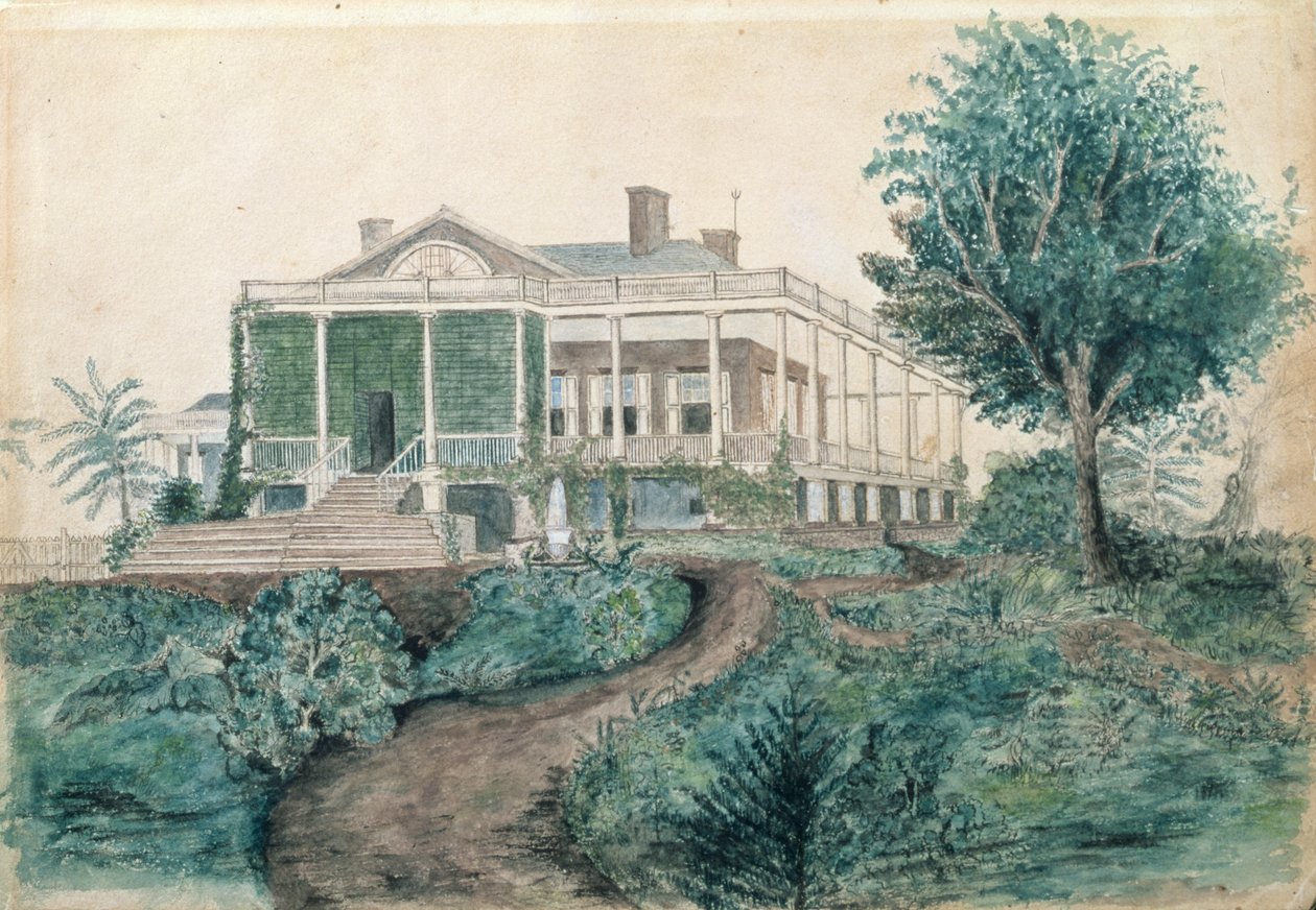 The Inman Homestead (wc på papir) av John OBrian Inman