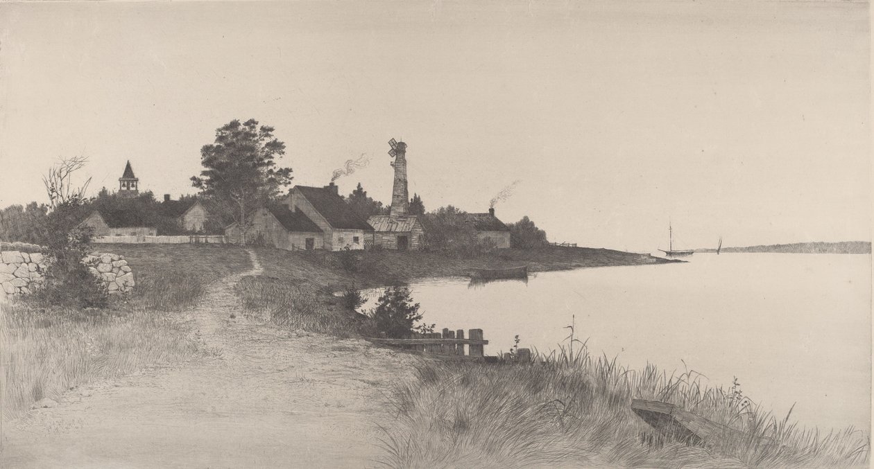 Uten tittel kystscene, 1891. av John O. Anderson