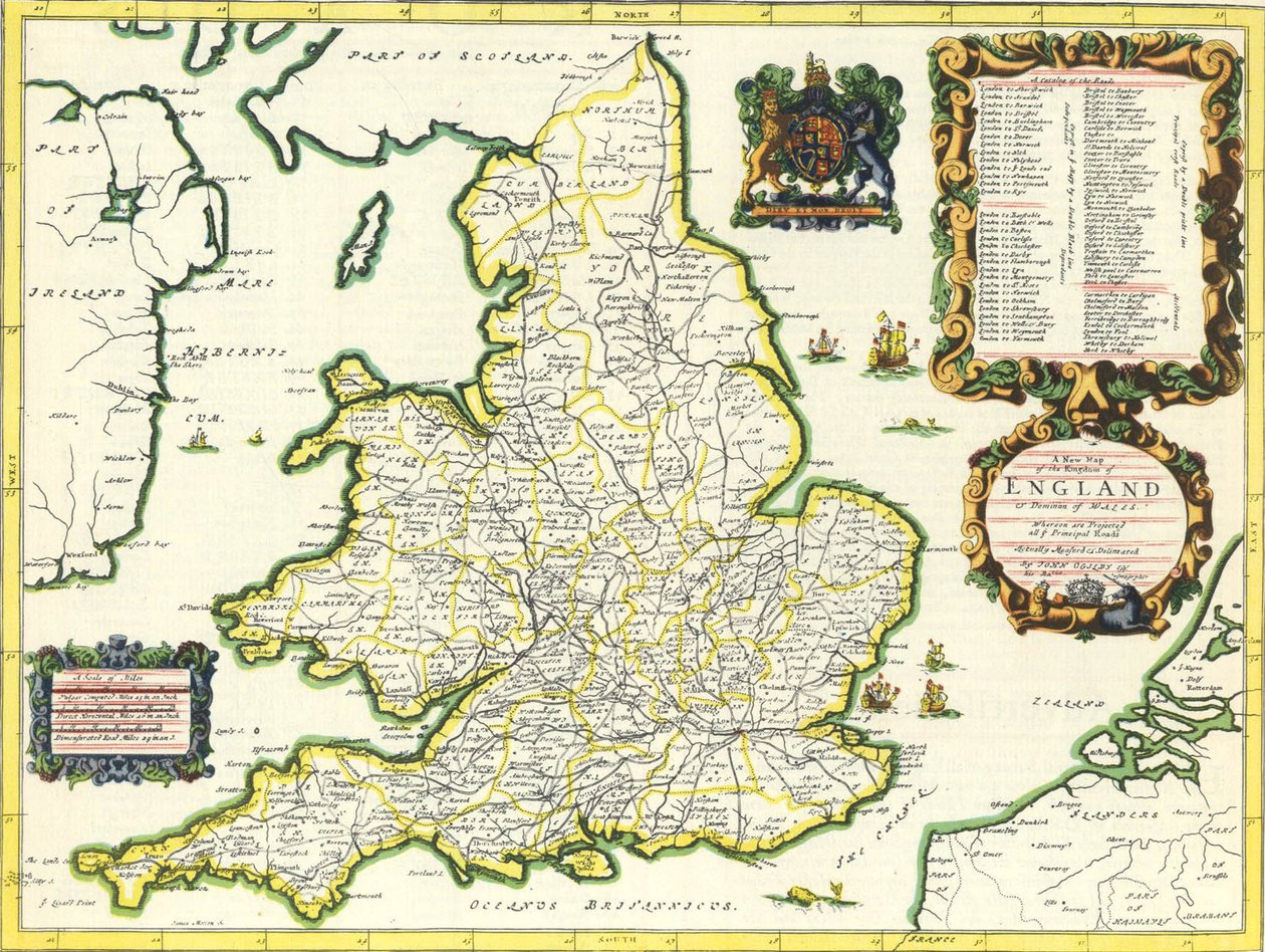 Britannia Atlas, 1675 av John Ogilby