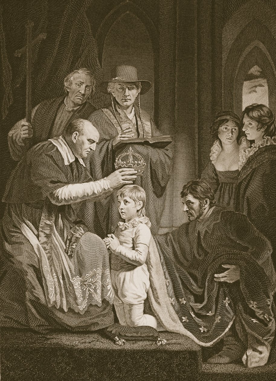 The Coronation of Henry VI, gravert av T. Holloway, illustrasjon fra David Humes 